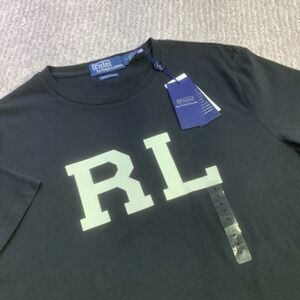 Polo Ralph Lauren Mens Custom Slim Fit Graphic RL T-Shirt Black Size M NWT